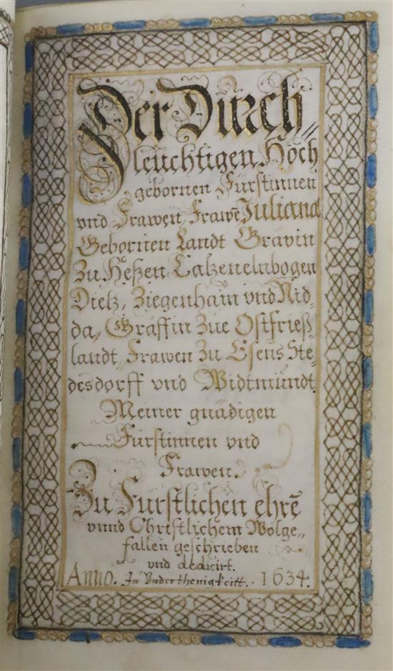Johannes Kirchring the Younger. Psalter in the German translation of Martin Luther. A calligraphic manuscript on vellum and paper